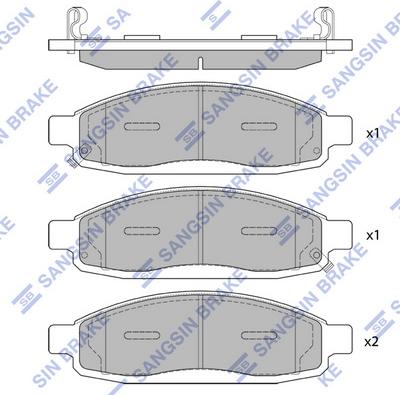 Hi-Q SP1446 - Комплект спирачно феродо, дискови спирачки vvparts.bg