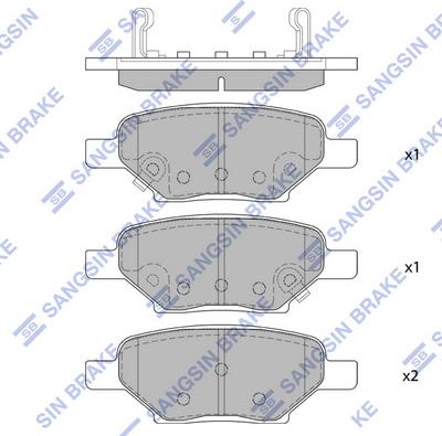 Hi-Q SP1442 - Комплект спирачно феродо, дискови спирачки vvparts.bg