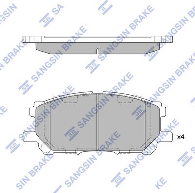 Hi-Q SP1456 - Комплект спирачно феродо, дискови спирачки vvparts.bg