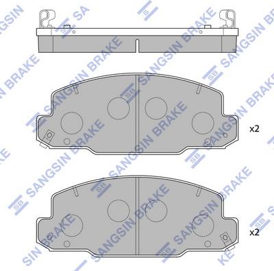 Hi-Q SP1450 - Комплект спирачно феродо, дискови спирачки vvparts.bg