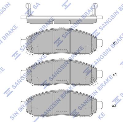 Hi-Q SP1460B - Комплект спирачно феродо, дискови спирачки vvparts.bg