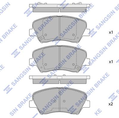 Hi-Q SP1400 - Комплект спирачно феродо, дискови спирачки vvparts.bg