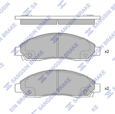 Hi-Q SP1408 - Комплект спирачно феродо, дискови спирачки vvparts.bg