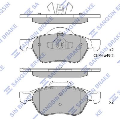 Hi-Q SP1414 - Комплект спирачно феродо, дискови спирачки vvparts.bg