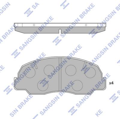 Hi-Q SP1417 - Комплект спирачно феродо, дискови спирачки vvparts.bg