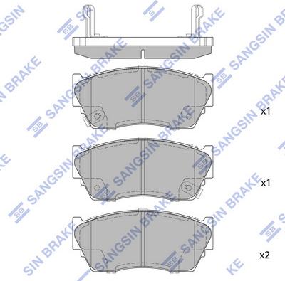 Hi-Q SP1489 - Комплект спирачно феродо, дискови спирачки vvparts.bg