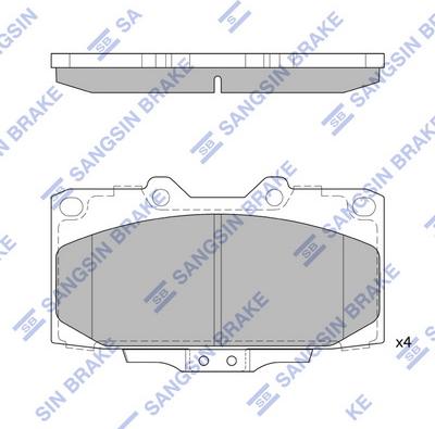 Hi-Q SP1486 - Комплект спирачно феродо, дискови спирачки vvparts.bg