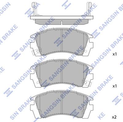 Hi-Q SP1488 - Комплект спирачно феродо, дискови спирачки vvparts.bg