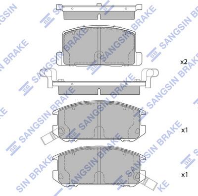 Hi-Q SP1437 - Комплект спирачно феродо, дискови спирачки vvparts.bg