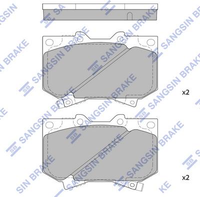 Hi-Q SP1422 - Комплект спирачно феродо, дискови спирачки vvparts.bg