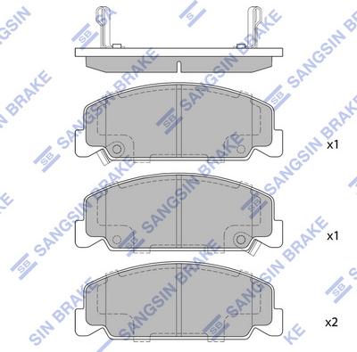 Hi-Q SP1427 - Комплект спирачно феродо, дискови спирачки vvparts.bg