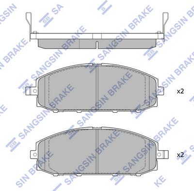 Hi-Q SP1599 - Комплект спирачно феродо, дискови спирачки vvparts.bg