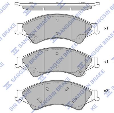 Hi-Q SP1596 - Комплект спирачно феродо, дискови спирачки vvparts.bg