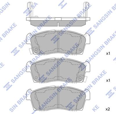 Hi-Q SP1592A - Комплект спирачно феродо, дискови спирачки vvparts.bg