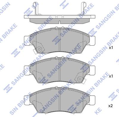 Hi-Q SP1541 - Комплект спирачно феродо, дискови спирачки vvparts.bg