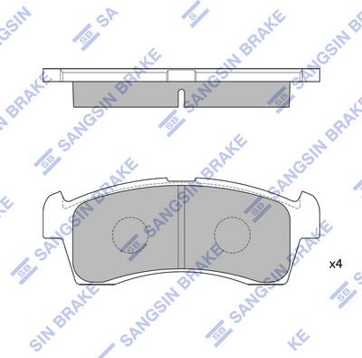 Hi-Q SP1548 - Комплект спирачно феродо, дискови спирачки vvparts.bg