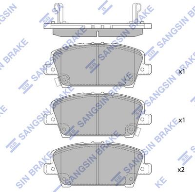 Hi-Q SP1569 - Комплект спирачно феродо, дискови спирачки vvparts.bg