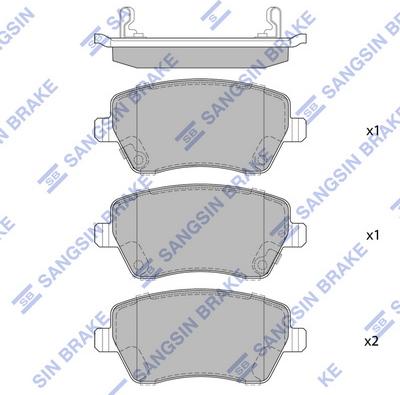 Hi-Q SP1564 - Комплект спирачно феродо, дискови спирачки vvparts.bg