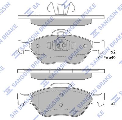 Hi-Q SP1565 - Комплект спирачно феродо, дискови спирачки vvparts.bg