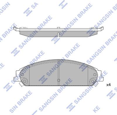 Hi-Q SP1509 - Комплект спирачно феродо, дискови спирачки vvparts.bg