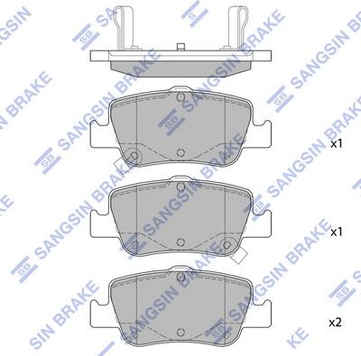 Hi-Q SP1501 - Комплект спирачно феродо, дискови спирачки vvparts.bg