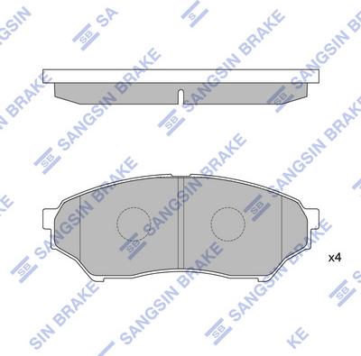 Hi-Q SP1585 - Комплект спирачно феродо, дискови спирачки vvparts.bg