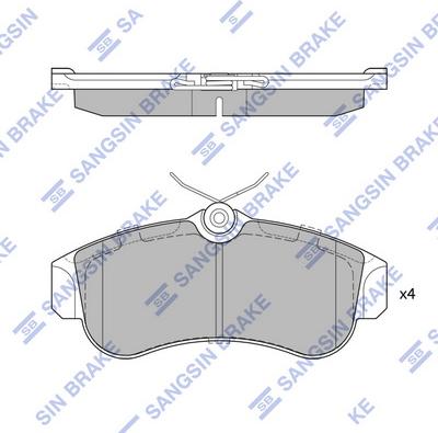 Hi-Q SP1581 - Комплект спирачно феродо, дискови спирачки vvparts.bg