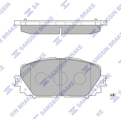 Hi-Q SP1588 - Комплект спирачно феродо, дискови спирачки vvparts.bg