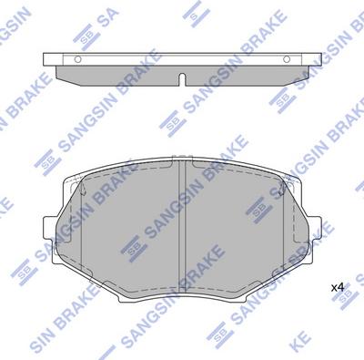 Hi-Q SP1539 - Комплект спирачно феродо, дискови спирачки vvparts.bg