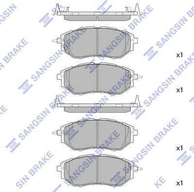 Hi-Q SP1534 - Комплект спирачно феродо, дискови спирачки vvparts.bg