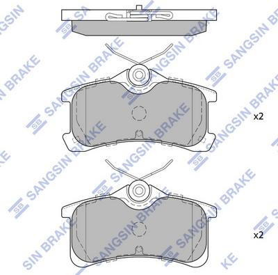 Hi-Q SP1575 - Комплект спирачно феродо, дискови спирачки vvparts.bg