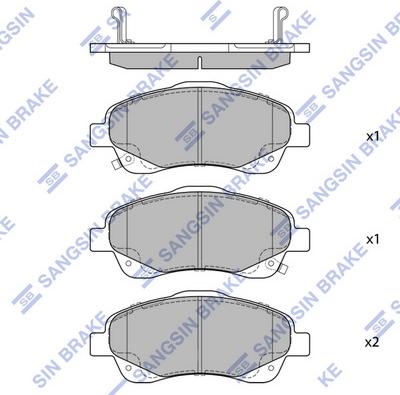 Hi-Q SP1576 - Комплект спирачно феродо, дискови спирачки vvparts.bg