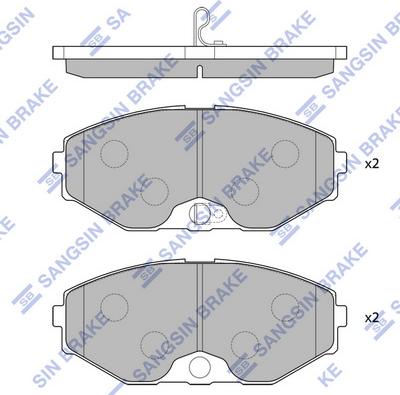 Hi-Q SP1600 - Комплект спирачно феродо, дискови спирачки vvparts.bg