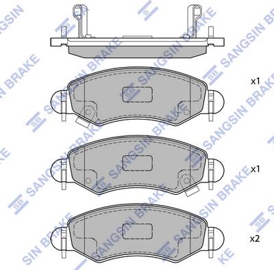 Hi-Q SP1601 - Комплект спирачно феродо, дискови спирачки vvparts.bg