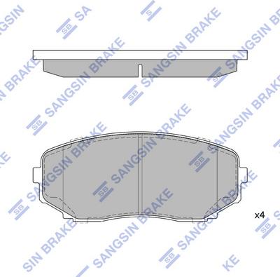 Hi-Q SP1603 - Комплект спирачно феродо, дискови спирачки vvparts.bg