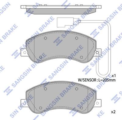 Hi-Q SP1675 - Комплект спирачно феродо, дискови спирачки vvparts.bg