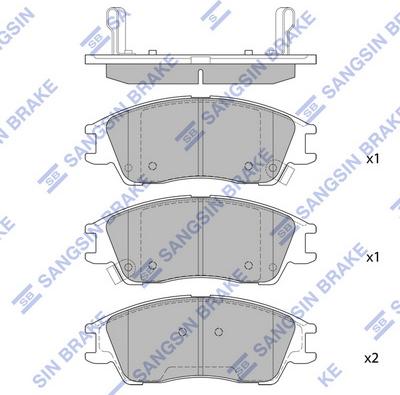 Hi-Q SP1670 - Комплект спирачно феродо, дискови спирачки vvparts.bg