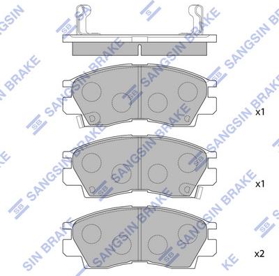 Hi-Q SP1046F - Комплект спирачно феродо, дискови спирачки vvparts.bg