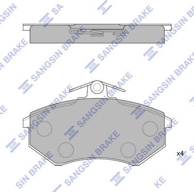 Hi-Q SP1043 - Комплект спирачно феродо, дискови спирачки vvparts.bg