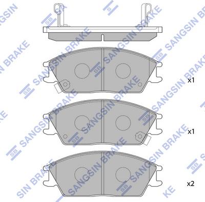 Hi-Q SP1047 - Комплект спирачно феродо, дискови спирачки vvparts.bg