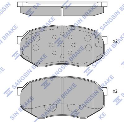 Hi-Q SP1060-FB - Комплект спирачно феродо, дискови спирачки vvparts.bg