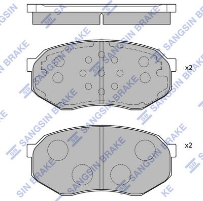 Hi-Q SP1060-F - Комплект спирачно феродо, дискови спирачки vvparts.bg