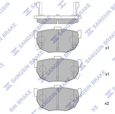 Hi-Q SP1062 - Комплект спирачно феродо, дискови спирачки vvparts.bg