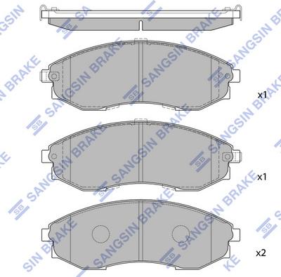 Hi-Q SP1083 - Комплект спирачно феродо, дискови спирачки vvparts.bg