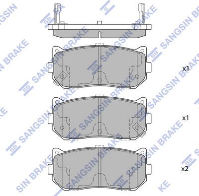 Hi-Q SP1079-R - Комплект спирачно феродо, дискови спирачки vvparts.bg