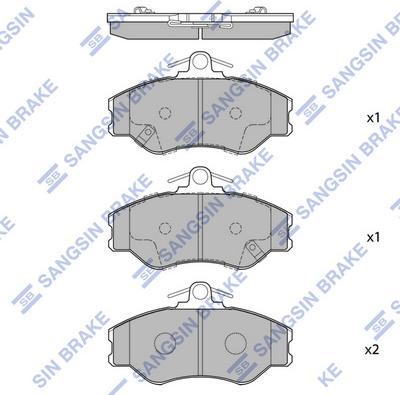 Hi-Q SP1072 - Комплект спирачно феродо, дискови спирачки vvparts.bg