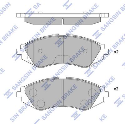 Hi-Q SP1077 - Комплект спирачно феродо, дискови спирачки vvparts.bg