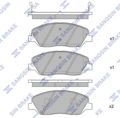 Hi-Q SP1194 - Комплект спирачно феродо, дискови спирачки vvparts.bg