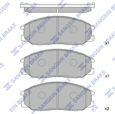 Hi-Q SP1190 - Комплект спирачно феродо, дискови спирачки vvparts.bg