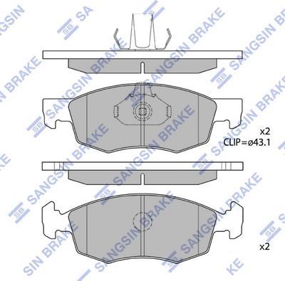 Hi-Q SP1198 - Комплект спирачно феродо, дискови спирачки vvparts.bg